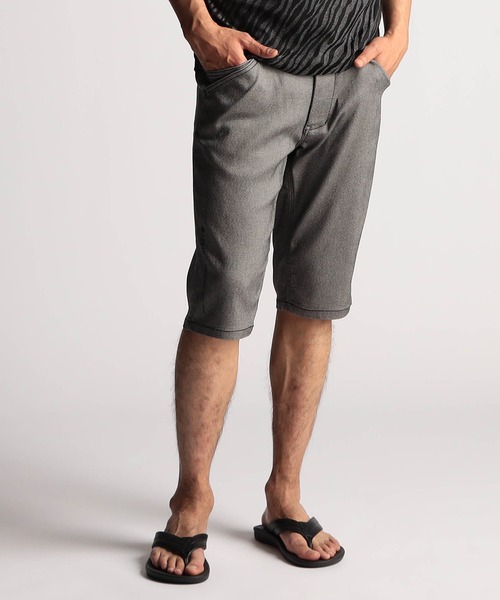 NICOLE CLUB FOR MEN(ニコルクラブフォーメン)の「ガムストレッチ デザインハーフパンツ(その他パンツ・メンズ・チャコール/ブラック系1/ブラック系2/ホワイト系・SMALL/MEDIUM/LARGE/X-LARGE)」の1枚目の写真