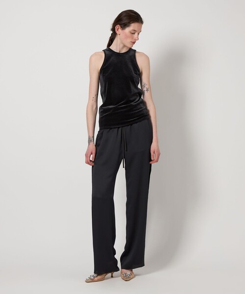 AEWEN MATOPH（イウエン マトフ）の「＜AEWEN MATOPH＞ベロア アメリカンスリーブ タンクトップ（タンクトップ・レディース・ブラック/オフホワイト・FREE）」の10枚目の写真