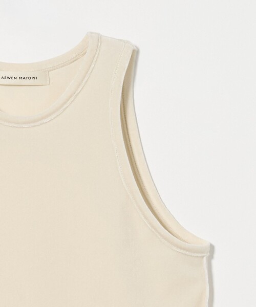 AEWEN MATOPH（イウエン マトフ）の「＜AEWEN MATOPH＞ベロア アメリカンスリーブ タンクトップ（タンクトップ・レディース・ブラック/オフホワイト・FREE）」の16枚目の写真