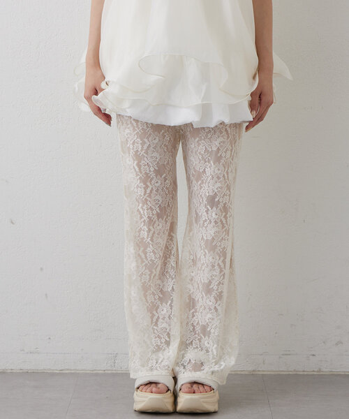 mline（エムライン）の「[mline]レースパンツ（その他パンツ・レディース・アイボリー/ブラック・FREE）」の17枚目の写真