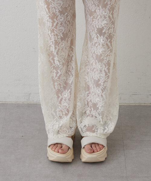 mline（エムライン）の「[mline]レースパンツ（その他パンツ・レディース・アイボリー/ブラック・FREE）」の14枚目の写真