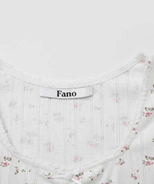 tシャツ ローズプリント 中空ニット 半袖トップス FC25S205「Fano Studios」「2025SS」 レディース メンズ セール】ローズプリント 中空ニット 半袖トップス FC25S205