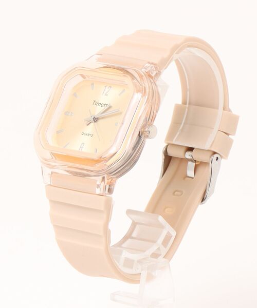 ammy.（エイミードット）の「【 ammy. / エイミードット 】 クリアカラー スクエアフェイス ウォッチ / 腕時計（アナログ腕時計・レディース・ベージュ/ホワイト/ダークブラウン/ブラック/ネイビー・FREE）」の17枚目の写真