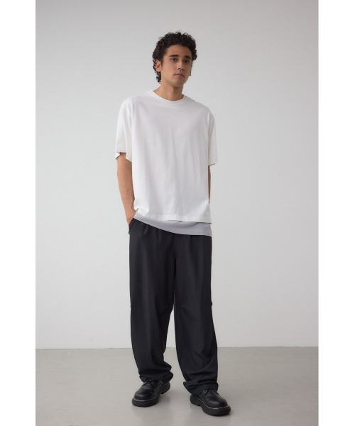 AZUL by moussy(アズールバイマウジー)の「楊柳レイヤードTシャツ(Tシャツ/カットソー・メンズ・グレー/ブラック/ホワイト・MEDIUM/LARGE)」の6枚目の写真
