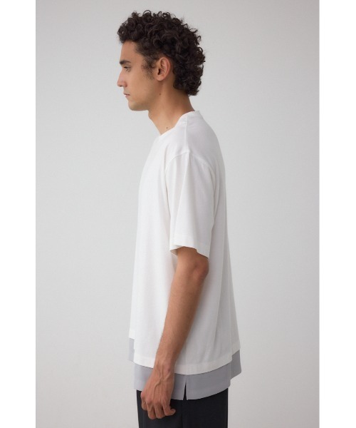 AZUL by moussy(アズールバイマウジー)の「楊柳レイヤードTシャツ(Tシャツ/カットソー・メンズ・グレー/ブラック/ホワイト・MEDIUM/LARGE)」の8枚目の写真