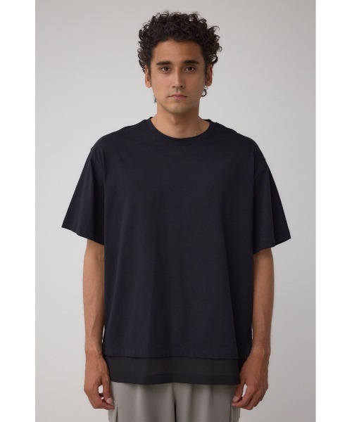 AZUL by moussy(アズールバイマウジー)の「楊柳レイヤードTシャツ(Tシャツ/カットソー・メンズ・グレー/ブラック/ホワイト・MEDIUM/LARGE)」の16枚目の写真