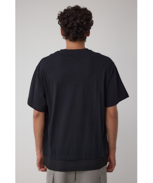 AZUL by moussy(アズールバイマウジー)の「楊柳レイヤードTシャツ(Tシャツ/カットソー・メンズ・グレー/ブラック/ホワイト・MEDIUM/LARGE)」の18枚目の写真