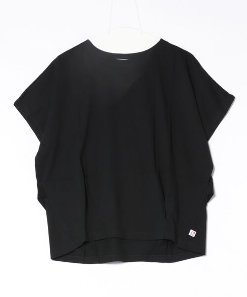 SOFFITTO(ソフィット)の「【COOL TOUCH接触冷感】USAコットン裾タックプルオーバー(取り扱い店舗限定)(Tシャツ/カットソー・レディース・グレイッシュベージュ/オフホワイト/ライトカーキ/ブラック・FREE)」の1枚目の写真