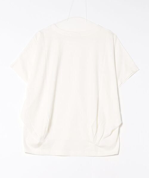 SOFFITTO(ソフィット)の「【COOL TOUCH接触冷感】USAコットン裾タックプルオーバー(取り扱い店舗限定)(Tシャツ/カットソー・レディース・グレイッシュベージュ/オフホワイト/ライトカーキ/ブラック・FREE)」の5枚目の写真