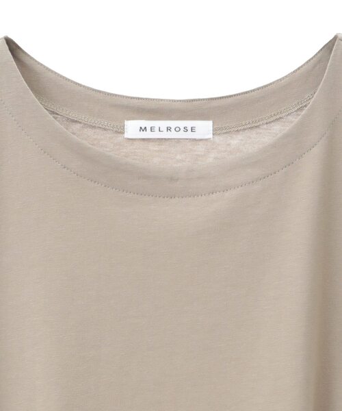 SOFFITTO(ソフィット)の「【COOL TOUCH接触冷感】USAコットン裾タックプルオーバー(取り扱い店舗限定)(Tシャツ/カットソー・レディース・グレイッシュベージュ/オフホワイト/ライトカーキ/ブラック・FREE)」の6枚目の写真
