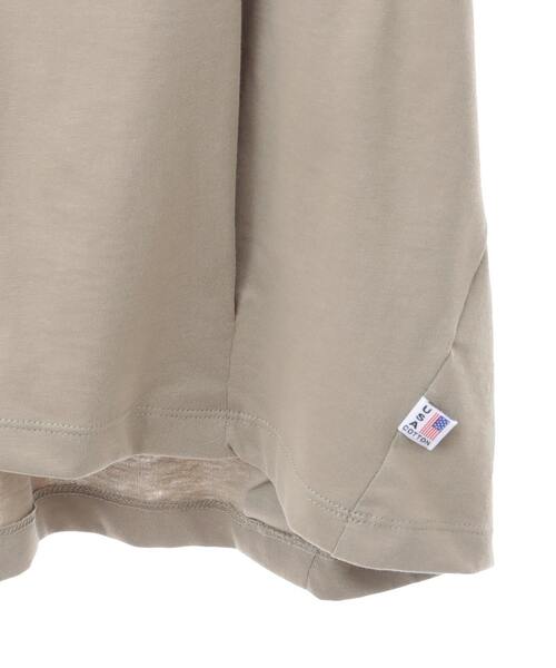 SOFFITTO(ソフィット)の「【COOL TOUCH接触冷感】USAコットン裾タックプルオーバー(取り扱い店舗限定)(Tシャツ/カットソー・レディース・グレイッシュベージュ/オフホワイト/ライトカーキ/ブラック・FREE)」の8枚目の写真