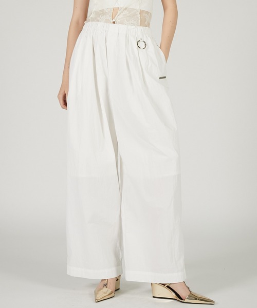 PRANK PROJECT(プランクプロジェクト)の「ワイドギャザーパンツ / Wide Gathered Pants(その他パンツ・レディース・ブラック/ホワイト/ピンク・36/38)」の2枚目の写真