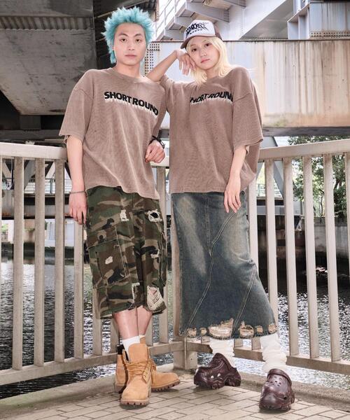 セール】SHORT ROUND/【25年春夏新作】ブリーチワッフルダメージ