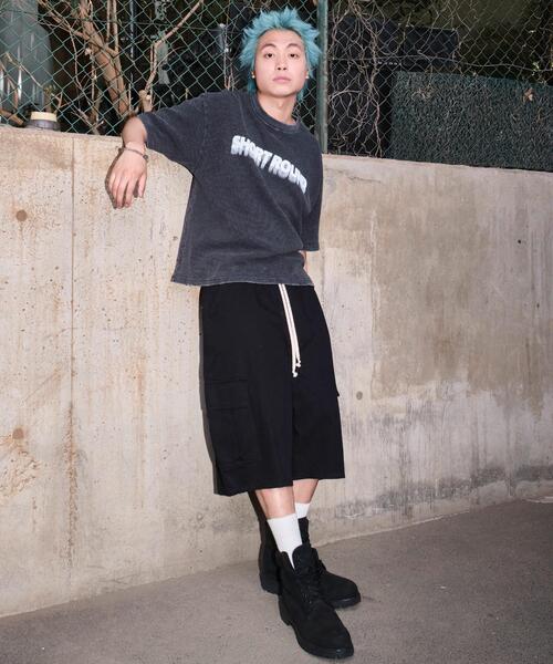 SHORT ROUND(ショートラウンド)の「SHORT ROUND/ブリーチワッフルダメージグラフィックT(Tシャツ/カットソー・メンズ・ブラウン/スミクロ・MEDIUM/LARGE)」の20枚目の写真