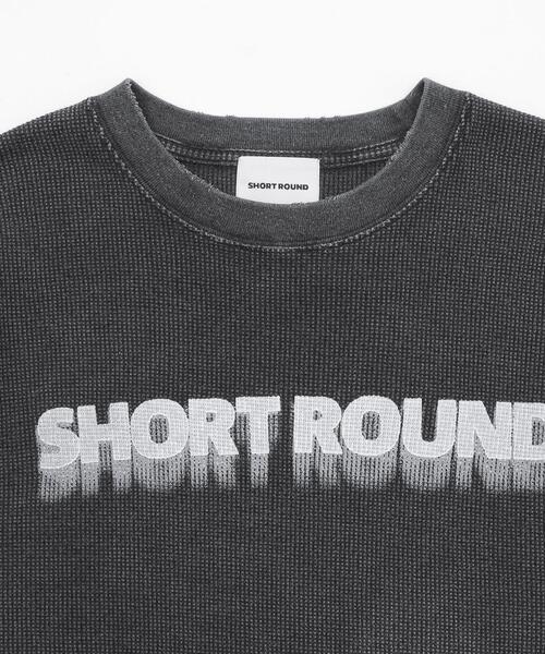 SHORT ROUND(ショートラウンド)の「SHORT ROUND/ブリーチワッフルダメージグラフィックT(Tシャツ/カットソー・メンズ・ブラウン/スミクロ・MEDIUM/LARGE)」の12枚目の写真