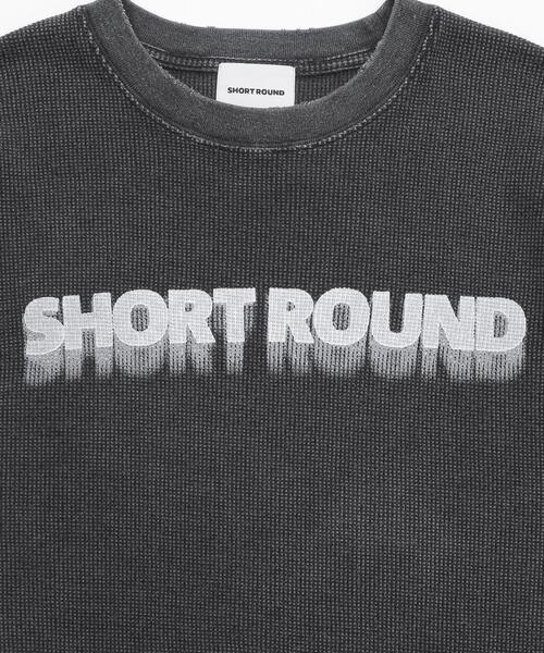 SHORT ROUND(ショートラウンド)の「SHORT ROUND/ブリーチワッフルダメージグラフィックT(Tシャツ/カットソー・メンズ・ブラウン/スミクロ・MEDIUM/LARGE)」の13枚目の写真