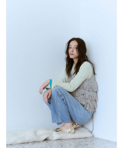 Ungrid（アングリッド）の「マルチウェイフリンジデザインニットビスチェ（ニット/セーター・レディース・ブルー/ブラック/アイボリー・FREE）」の5枚目の写真