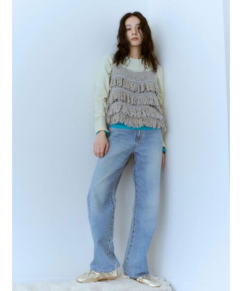 Ungrid（アングリッド）の「マルチウェイフリンジデザインニットビスチェ（ニット/セーター・レディース・ブルー/ブラック/アイボリー・FREE）」の6枚目の写真