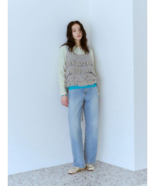 Ungrid（アングリッド）の「マルチウェイフリンジデザインニットビスチェ（ニット/セーター・レディース・ブルー/ブラック/アイボリー・FREE）」の7枚目の写真