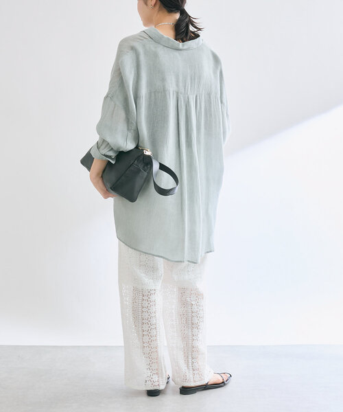 RIVE DROITE（リヴドロワ）の「【大人も着やすい】レースイージーパンツ（その他パンツ・レディース・オフホワイト/ブラック・38/36）」の6枚目の写真