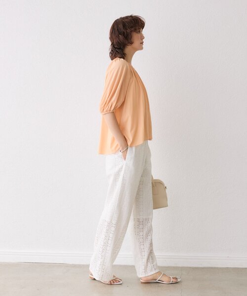 RIVE DROITE（リヴドロワ）の「【大人も着やすい】レースイージーパンツ（その他パンツ・レディース・オフホワイト/ブラック・38/36）」の11枚目の写真