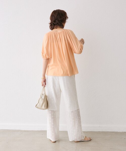 RIVE DROITE（リヴドロワ）の「【大人も着やすい】レースイージーパンツ（その他パンツ・レディース・オフホワイト/ブラック・38/36）」の12枚目の写真