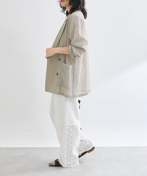 RIVE DROITE（リヴドロワ）の「【大人も着やすい】レースイージーパンツ（その他パンツ・レディース・オフホワイト/ブラック・38/36）」の14枚目の写真