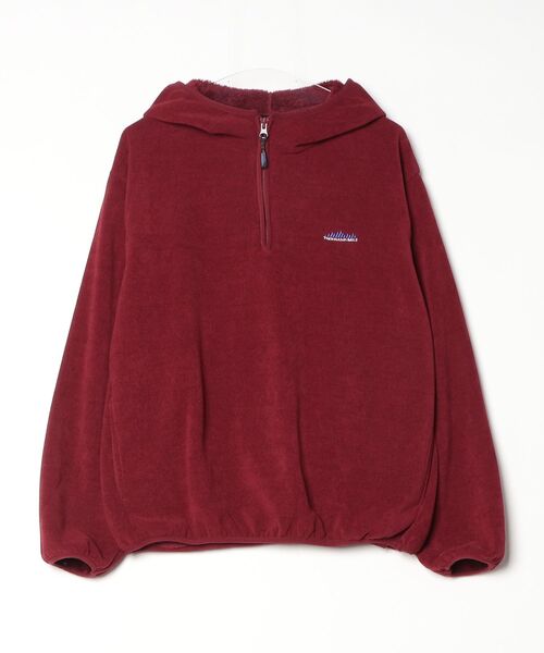 THOUSAND MILE(サウザンドマイル)の「【THOUSAND MILE】KNIT FLEECE HALF ZIP PARKER/ニットフリース ハーフジップパーカー(パーカー・メンズ・チャコールグレー/ライトベージュ/ブラック/オフホワイト/ボルドー・XL/M/S/L/XS)」の5枚目の写真