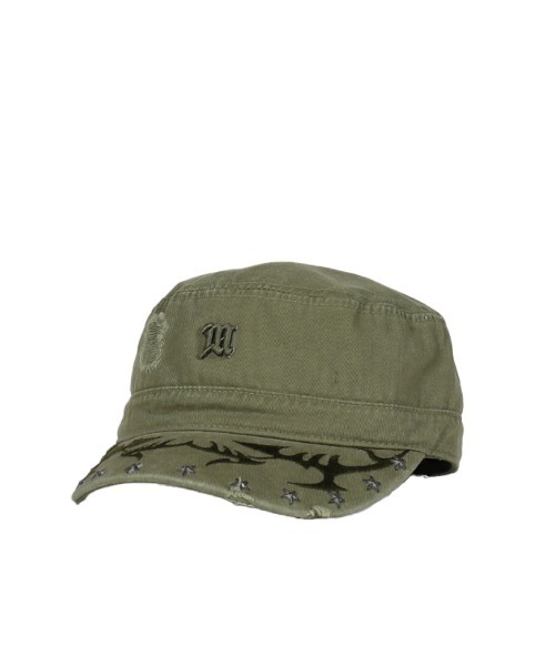 MISBHV(ミスビヘイブ)の「STONE WASHED MILITARY HAT(Exclusive)(キャップ・レディース・カーキ・ONE SIZE)」の2枚目の写真