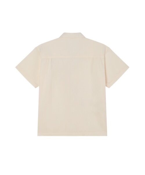OBEY(オベイ)の「【OBEY】 FRANCES WOVEN SHORT SLEEVE SHIRT(シャツ/ブラウス・レディース・ベージュ/ダークブラウン・MEDIUM/LARGE)」の3枚目の写真