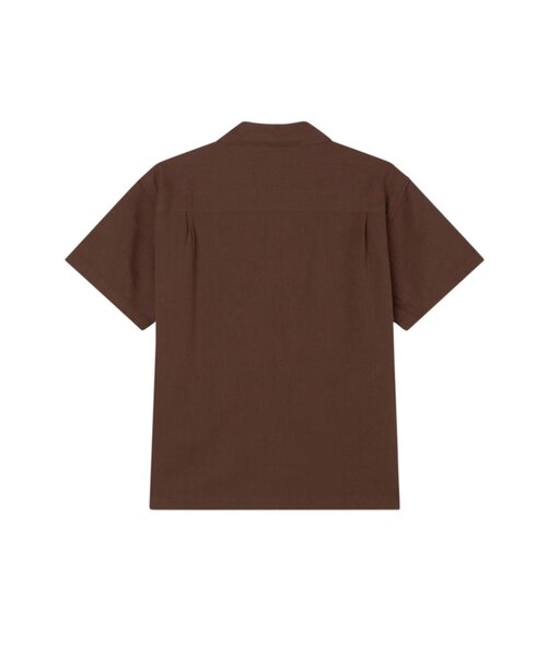 OBEY(オベイ)の「【OBEY】 FRANCES WOVEN SHORT SLEEVE SHIRT(シャツ/ブラウス・レディース・ベージュ/ダークブラウン・MEDIUM/LARGE)」の4枚目の写真