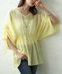 Sawa a la mode（サワアラモード）の「ドロストリボンペプラムブラウス（シャツ/ブラウス）」