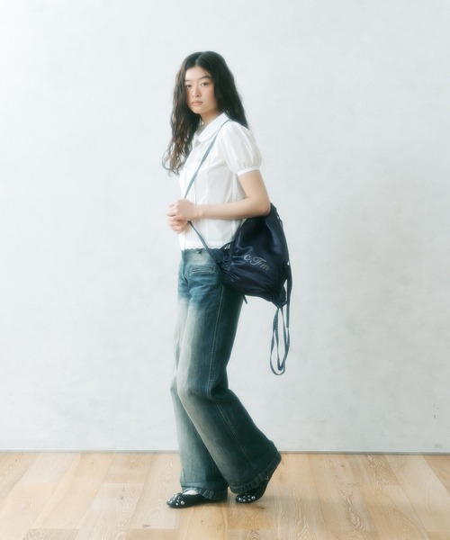 FCMM【日本限定】TAG BLOUSE タグブラウス ライトブルー S試着のみ FCMM ブラウス シャツ 「日本限定」TAG BLOUSE / タグブラウス