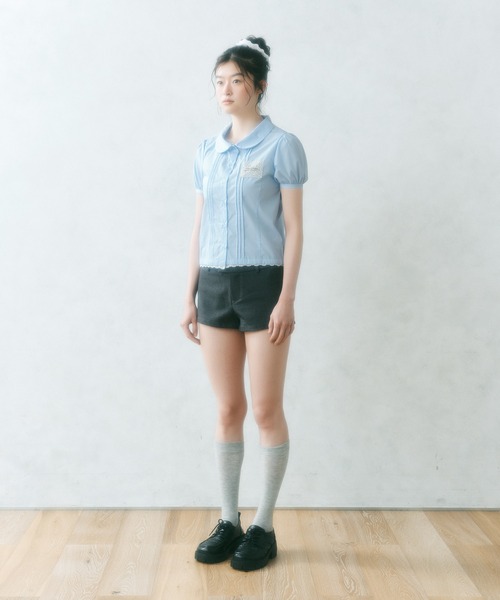 ねこのけ　FCMM 【日本限定】TAG BLOUSE / タグブラウス FCMM 【日本限定】TAG BLOUSE / タグブラウス ブルー - メルカリ