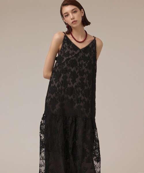 セール】ロゴ刺繍レースワンピース（ワンピース）｜Diagram