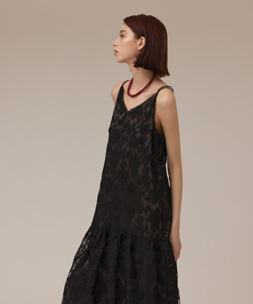 セール】ロゴ刺繍レースワンピース（ワンピース）｜Diagram