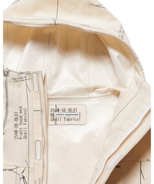 uniform experiment（ユニフォームエクスペリメント）の「MAP-OUT 3LAYER MOUNTAIN PARKA（マウンテンパーカー・メンズ・アイボリー/ブラック・3/2/1/4/5）」の15枚目の写真