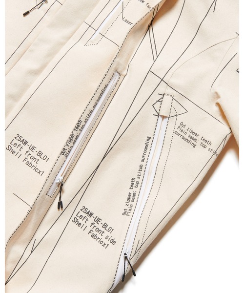 uniform experiment（ユニフォームエクスペリメント）の「MAP-OUT 3LAYER MOUNTAIN PARKA（マウンテンパーカー・メンズ・アイボリー/ブラック・3/2/1/4/5）」の3枚目の写真