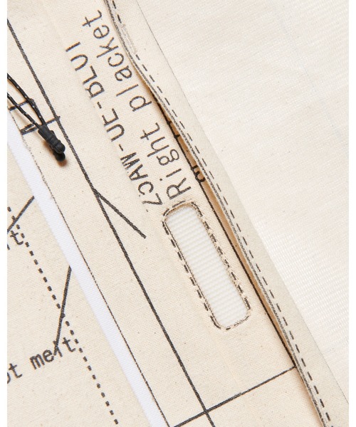 uniform experiment（ユニフォームエクスペリメント）の「MAP-OUT 3LAYER MOUNTAIN PARKA（マウンテンパーカー・メンズ・アイボリー/ブラック・3/2/1/4/5）」の5枚目の写真