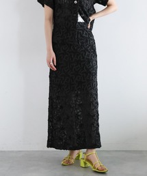 RAGEBLUE | 〈セットアップ対応〉フラワーメッシュIラインスカート(スカート)