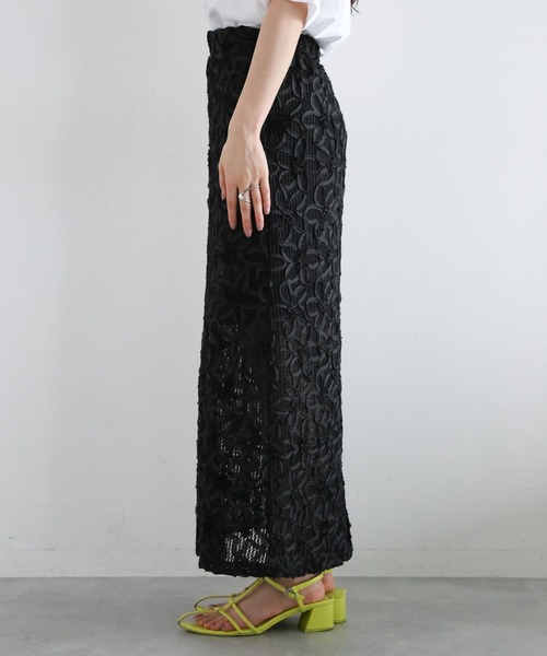 RAGEBLUE（レイジブルー）の「〈セットアップ対応〉フラワーメッシュIラインスカート（スカート・レディース・ブラック・FREE）」の9枚目の写真