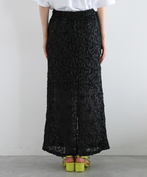 RAGEBLUE（レイジブルー）の「〈セットアップ対応〉フラワーメッシュIラインスカート（スカート・レディース・ブラック・FREE）」の10枚目の写真