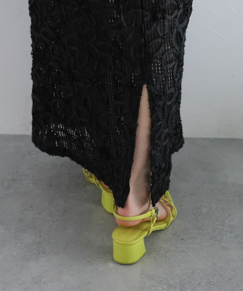 RAGEBLUE（レイジブルー）の「〈セットアップ対応〉フラワーメッシュIラインスカート（スカート・レディース・ブラック・FREE）」の16枚目の写真