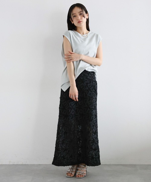 RAGEBLUE（レイジブルー）の「〈セットアップ対応〉フラワーメッシュIラインスカート（スカート・レディース・ブラック・FREE）」の20枚目の写真