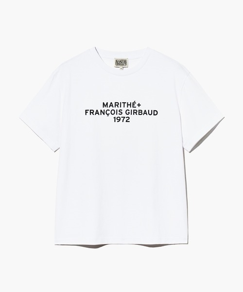 【MARITHE】 LETTERING LOGO OVERSIZED TEE LETTERING LOGO OVERSIZED TEE white - MARITHÉ+FRANҪOIS GIRBAUD