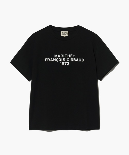 MARITHE◆LETTERING LOGO OVERSIZED TEE シンプル ロゴ 韓国人気 LETTERING LOGO OVERSIZED TEE（Tシャツ/カットソー）｜MARITHE