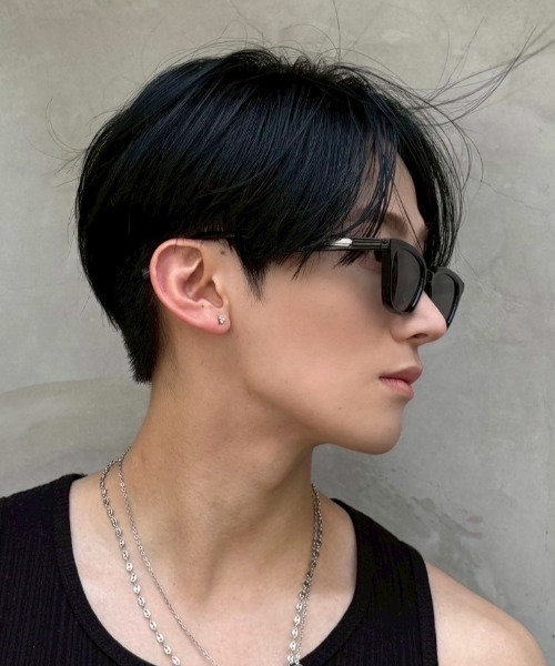 Chikashitsu +（チカシツプラス）の「【Chikashitsu +】square frame sunglasses 4 / 【チカシツプラス】スクエアフレームアイグラス（サングラス・メンズ・ブラック・ONE SIZE）」の6枚目の写真