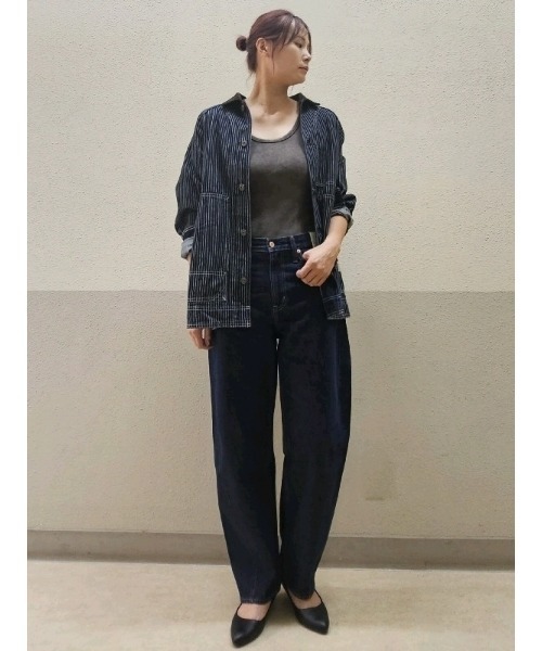 ギャップ　デニム　ストライプ　チョア　ジャケット　M GAP｜(M)デニム ストライプ チョアジャケット | Rakuten Fashion