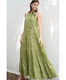 Gabi Lace Dress エンブロイダリーレースホルタードレス