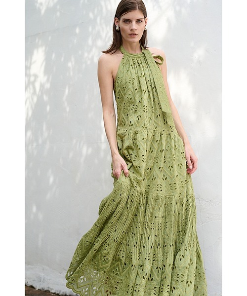 Estella.K エステラケー　パールスリーブニット　ボリューム袖 Estella.Kハイネックパール付きマトンスリーブニット